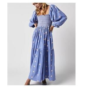 Free People Blue Floral Maxi Dress